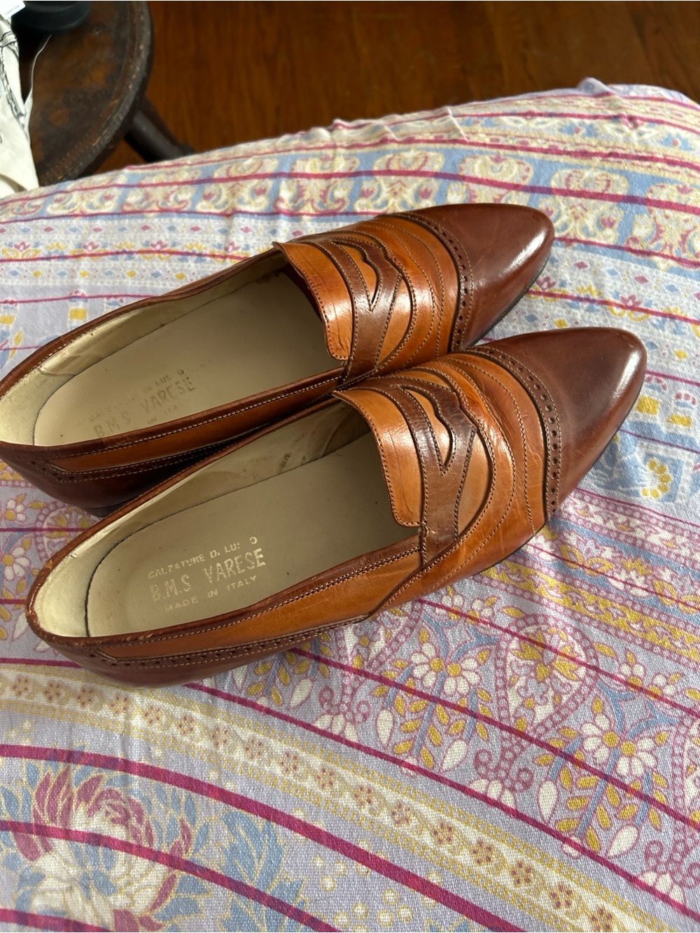 Vintage B.M.S Varese Italian Loafers Size 41